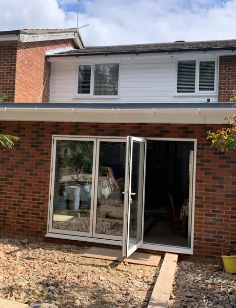Single-storey brick rear extension with bi-fold doors – house extensions for homes in Fareham